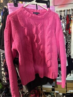 American Eagle Outfitters Pink Cable Knit Sweater